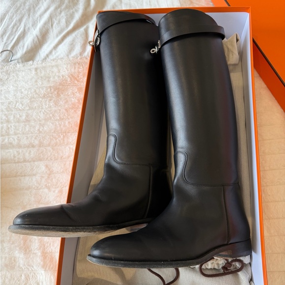 Hermes Black Leather Jumping Boots (Size 42) - Picture 6 of 8
